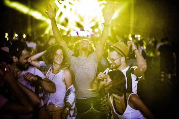 istock Disco dancing on a music concert! 1187126559
