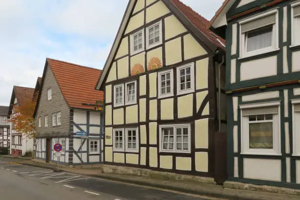 Half-timbered houses in Korbach, Germany