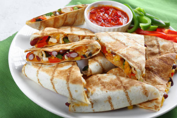 istock grilled mexican chicken quesadillas with vegetables 1187130639