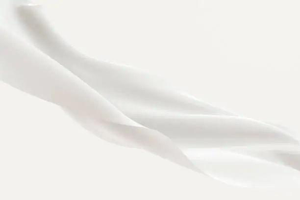 Flowing cloth, white color background, 3d rendering. Computer digital drawing.