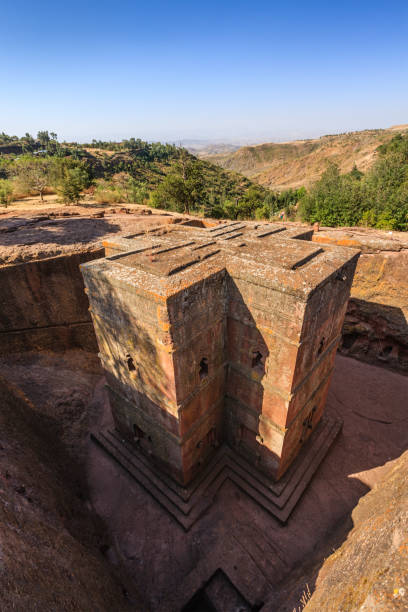 iglesia de san jorge - bete giyorgis, lalibela. etiopía, africa - saint giorgis fotografías e imágenes de stock