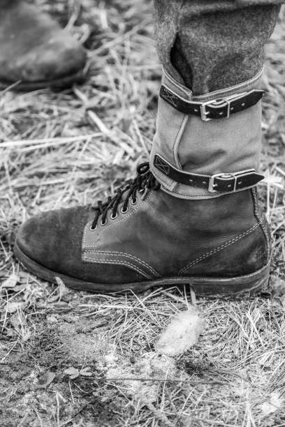 istock Wehrmacht soldier boot during World War II 1187133625