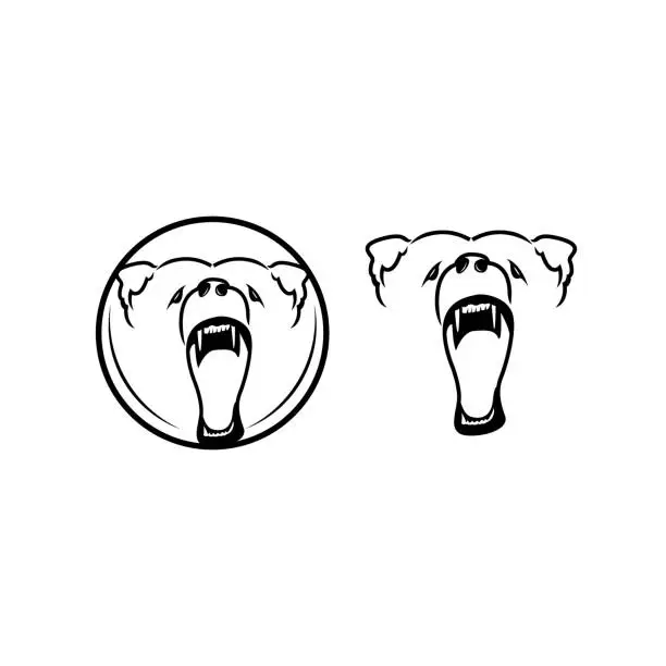 Vector illustration of Bear logo design - vector illustration design