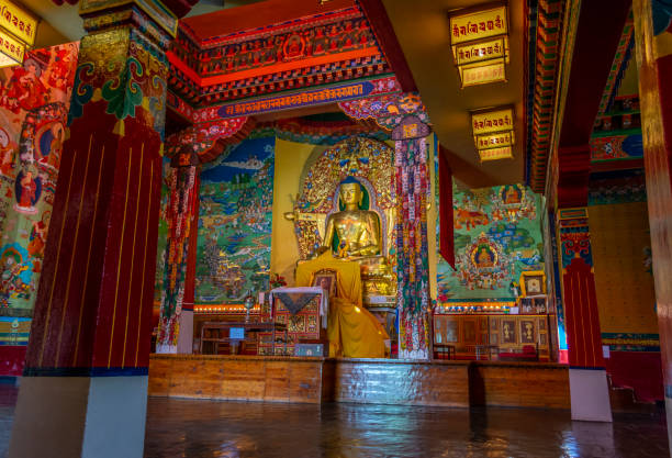 Inside Norbulingka Institute Temple, Dharamsala, India. Inside Norbulingka Institute Temple, Dharamsala, India. dalai lama stock pictures, royalty-free photos & images