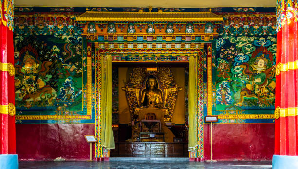 Inside Norbulingka Institute Temple, Dharamsala, India. Inside Norbulingka Institute Temple, Dharamsala, India. dalai lama stock pictures, royalty-free photos & images
