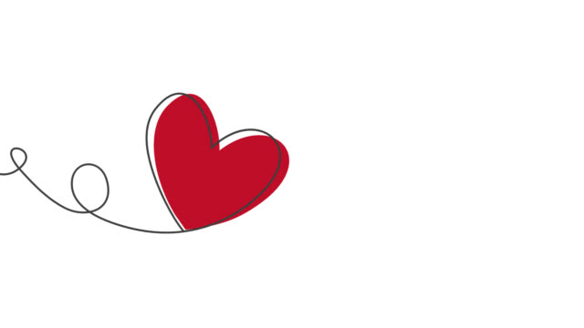 Heart Line Drawing Stock Videos and Royalty-Free Footage - iStock