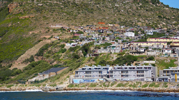 istock South Africa township landscape next to False bay abd mountain 1187142462