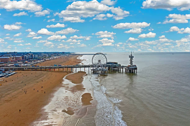 istock Aerial from the Pier from Scheveningen in the Netherlands 1187143357