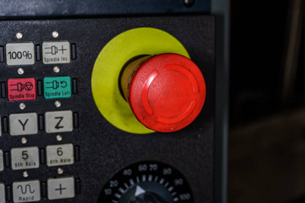 istock Electrical Switch of a modern machining center 1187145196