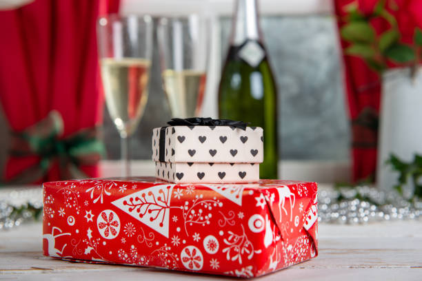 istock the Christmas gifts on the table 1187145693