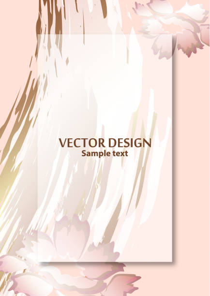 istock Creative card with painted paints, stripes and flowers. Modern artistic abstract background, graphic design. Stylish simple design. 1187147289