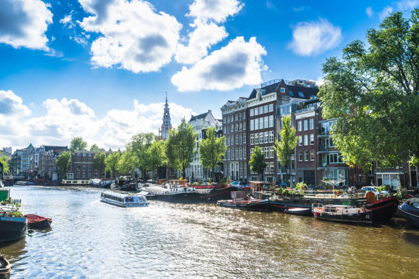istock Boats on Amsterdam Canal 1187147922