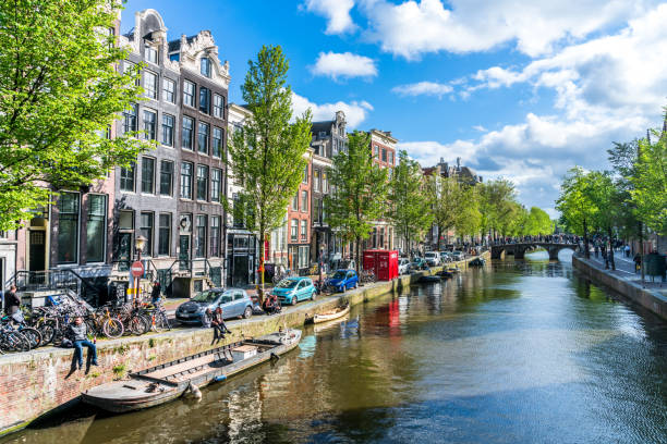 istock Boats on Amsterdam Canal 1187147970