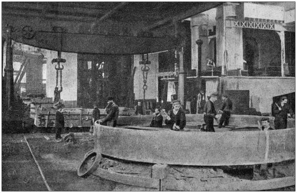 Antique photo: Foundry in Le Creusot