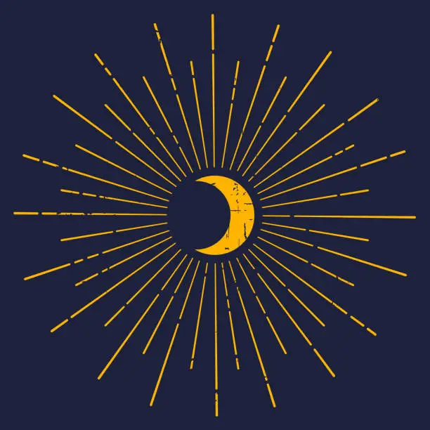 Vector illustration of Moon Glow Starburst