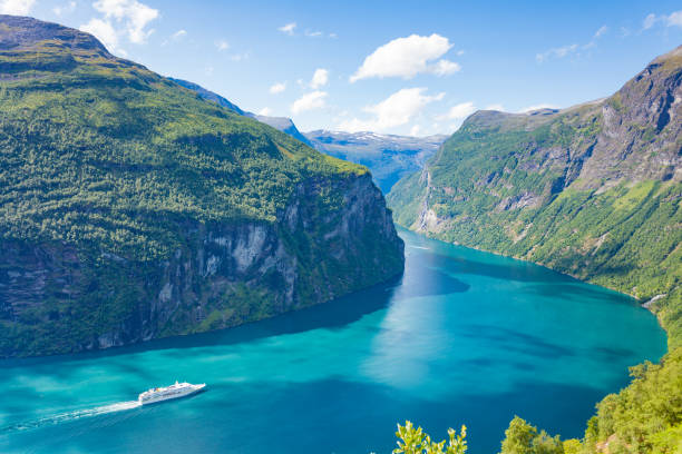istock Fjord Geirangerfjord with cruise ship, Norway. 1187158800