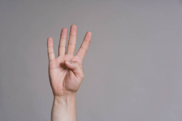 istock Number four finger sign 1187158863