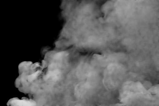 Grey Thick Smoke On Black Background Texture Stock Photo - Download Image  Now - Smoke - Physical Structure, Abstract, Anger - iStock
