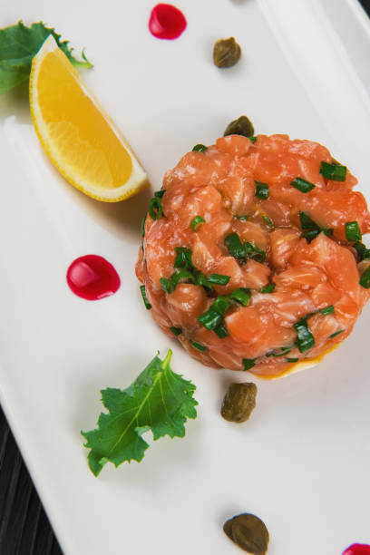 istock Fresh salmon tartare 1187159370