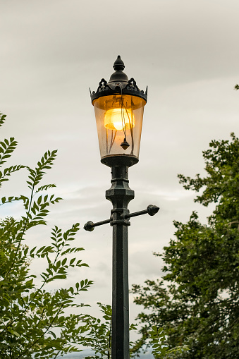 Street lights near the Seine River in Paris