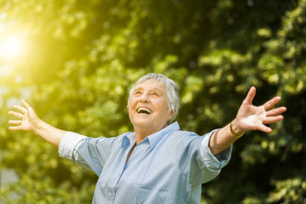 istock Happy senior woman portrait 1187164879