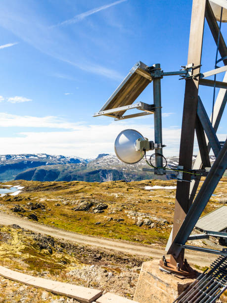 istock Telecommunications tower in mountains 1187167505