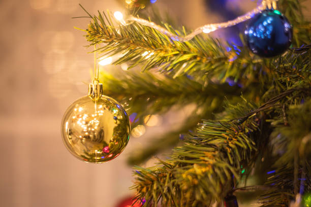 istock Beautiful Decorated Christmas Tree and Christmas Ball 1187168523