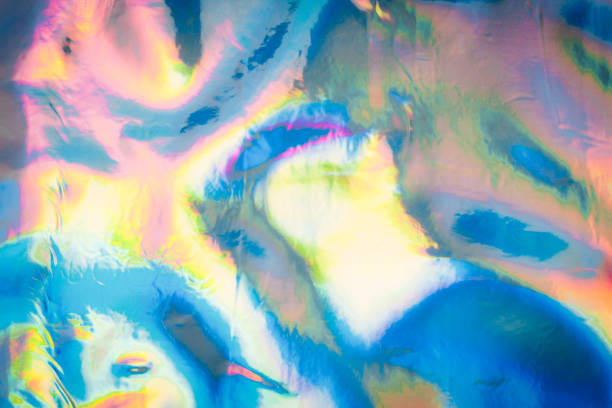 istock Abstraction color background rainbow acrylic.  Effect of reflection of light acrylic surface. 1187173591