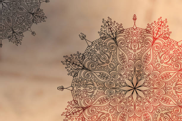 Soft colorful pattern with mandala element. Vintage decorative elements.  Islam, Arabic, Indian, Ottoman motifs.