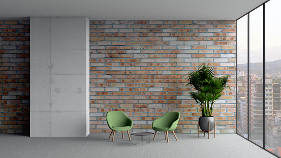 Extension to the living space of home, textured visualization scene.