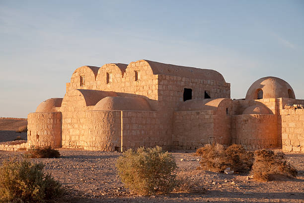 Jordan, Quseir Amra desert castle near Amman stock photo