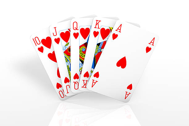 istock Poker winning hand isolated over a white background. 118718067