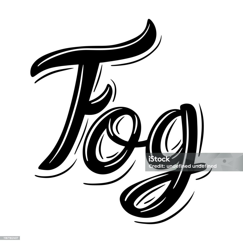 Fog Lettering Fog Lettering Phrase In Vintage Style Isolated On White Background ...