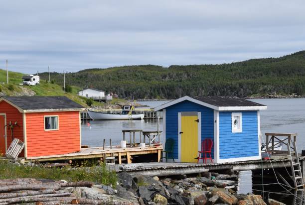 istock huts at the Hant's Harbour shoreline 1187182417