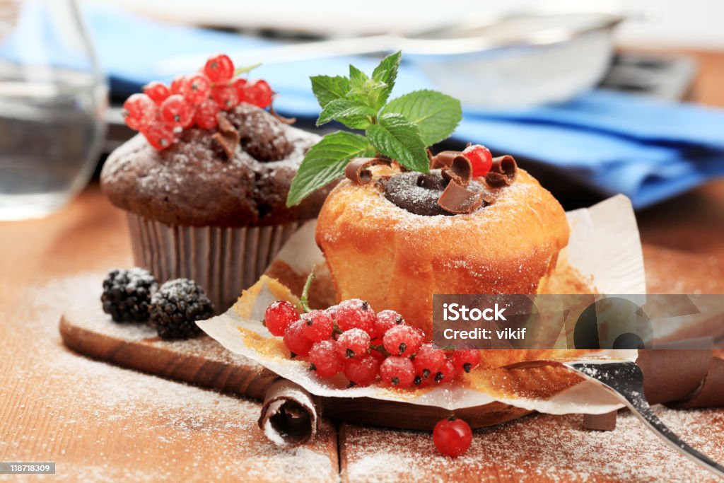 Leckere Biskuit-Kuchen - Lizenzfrei Cupcake Stock-Foto