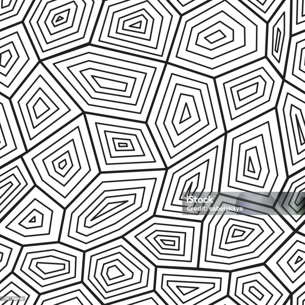 Black And White Seamless Pattern The Texture Of Turtle Shell Vector ...