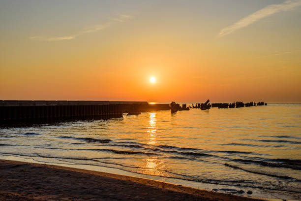 istock Beautiful sunset on the sea 1187194636