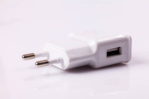 istock White adapter mobile phone charger on white background 1187196445