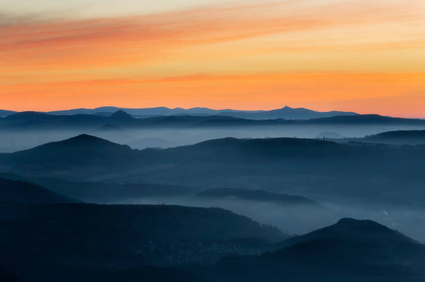 istock Dramatic sunrise over beautiful mountain peaks. 1187196800