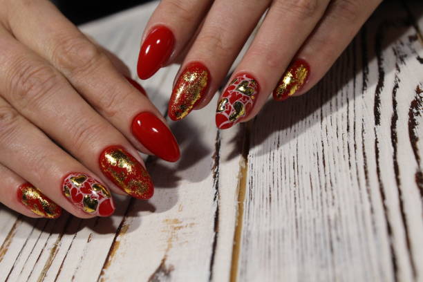 istock fashionable red manicure 1187198514
