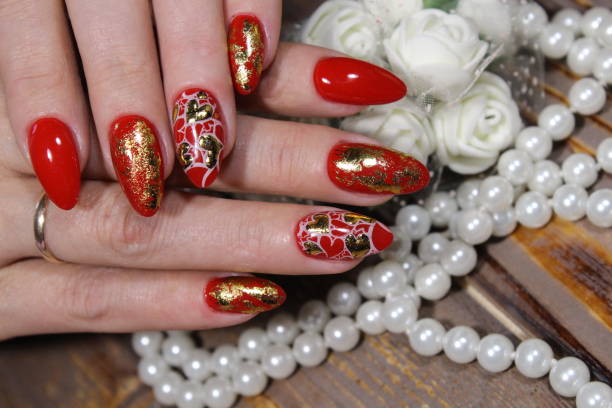 istock fashionable red manicure 1187198936
