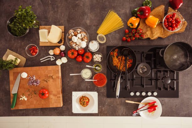 istock Delicious spaghetti pasta in the making 1187206433