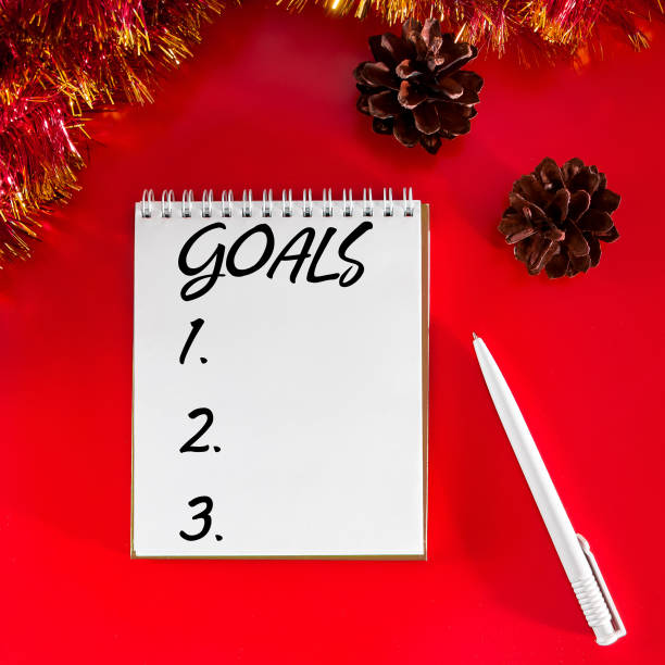 istock Notepad with goals and plans for the new year. 1187206439