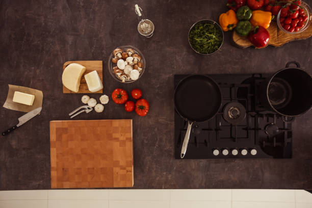 istock Arrangement of fresh ingredients ready for a meal 1187206654