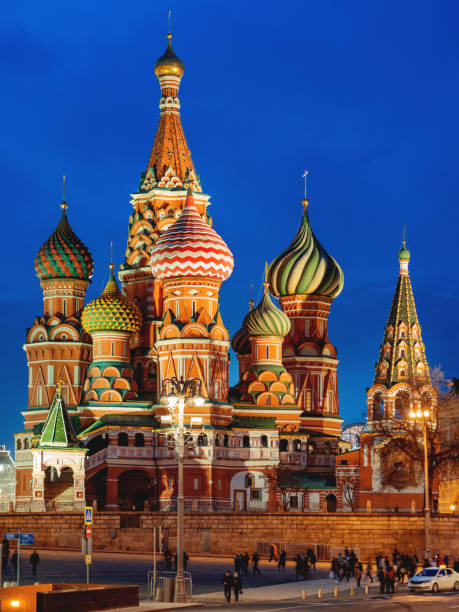 istock Famous landmarks - St. Basil Cathedral on Red square in Kremlin. Moscow, Russia. 1187206714