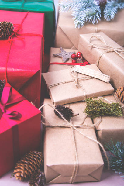 istock Classy Christmas gifts box presents 1187212238