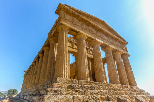 Valley of the Temples Concordia temple , Valle dei templi (valley of the temples), Sicily, Italy ancient greece stock pictures, royalty-free photos & images
