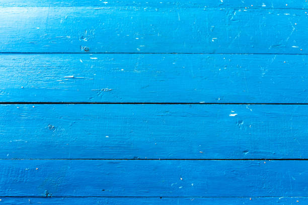 istock old wooden fence blue paint texture boards. Background 1187215918
