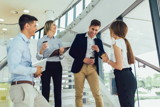 istock Group of businesspeople using a digital tablet together in office building 1187221314