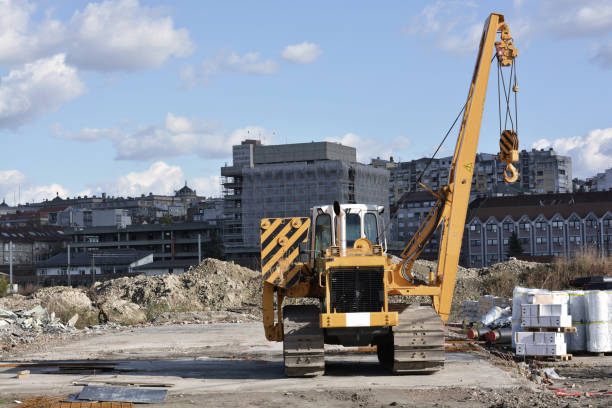 istock Machine parked between buildings. The new project in Belgrade 1187222136
